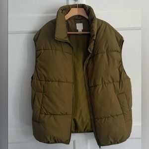 H&M Olive Green puffer vest